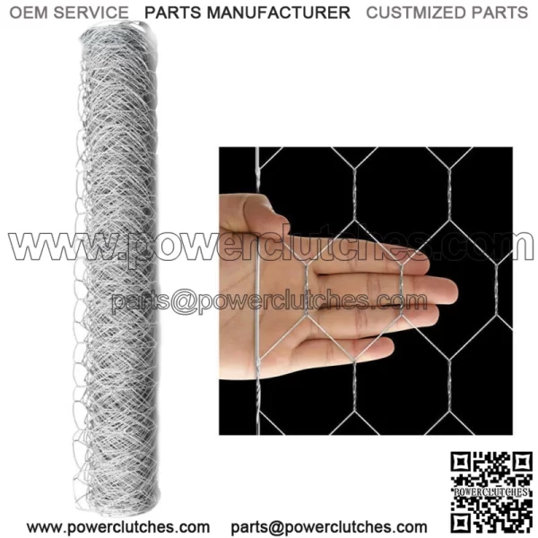 72"x150' Galvanized Poultry Net Metal Mesh Fencing Chicken Wire 2" Holes Rustic