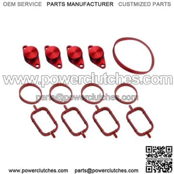 BMW Diesel Engine Vortex Swirl Flap Repair Kit 22MM 4PCS with Leather Ring #Red