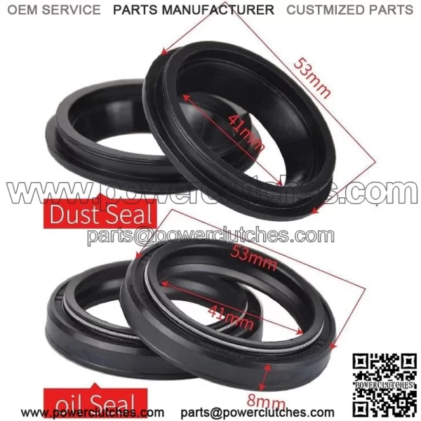 41x53x8 Oil Seal & Dust Cover For Yam-aha FZR600R FZR 600R YZF-750R SP 750R FZR 1000 FZR1000 XJ600 XJ900 1984-2015 2016 (Color : 2pcs Oil seal) - Image 3