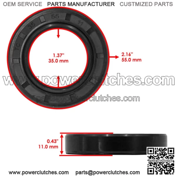 BD3-F537Y-00-00 Rear Hub Oil Seal For Yamaha Grizzly 90 YFM90 2019 2020 2021-2024 - Image 2