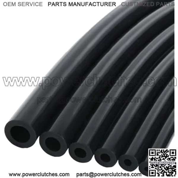 6pcs Vacuum Silicone Hose,5ft Vacuum Hose,1/8" 5/32" 3/16" 1/4" 5/16" 3/8" Car Silicone Vacuum Hose Kit,Car Accessories Vacuum Hose(Black)