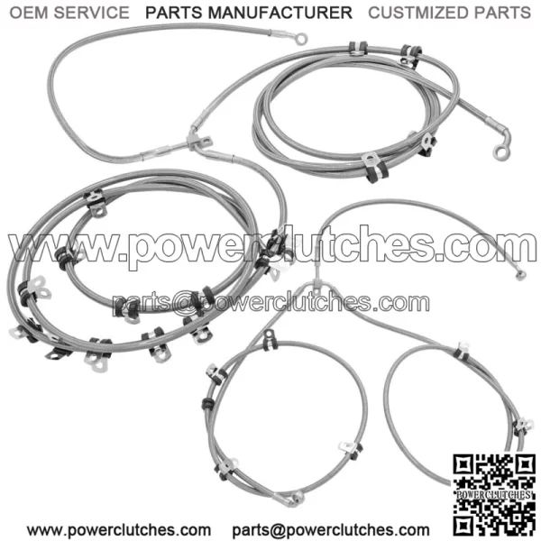 Front and Rear Brake Hose for Can Am Maverick Turbo Maverick Max Turbo 19-21