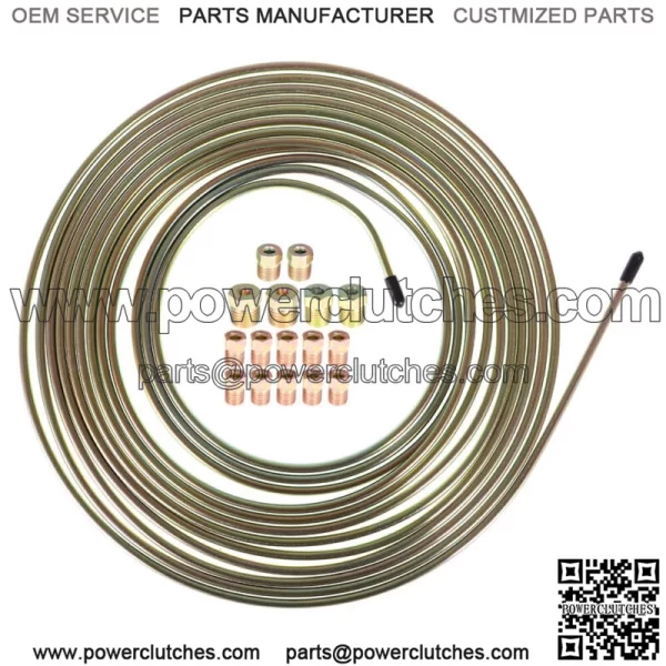 Brake Line Tubing Kit 25 Foot 3/16" OD??16 Brake Tubing Connector Nut - Image 3