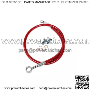 Streamline Steel Braided Rear Brake Line Stock Length Red TRX 400X TRX400EX