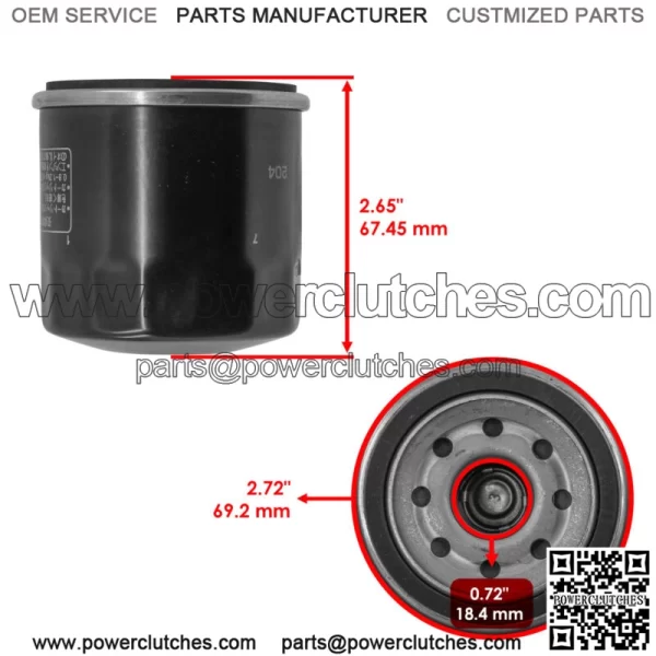 2 Oil Filters For Yamaha YXR660 Rhino YZF R6 599 XJ6 Diversion 600 2006-2018 - Image 2