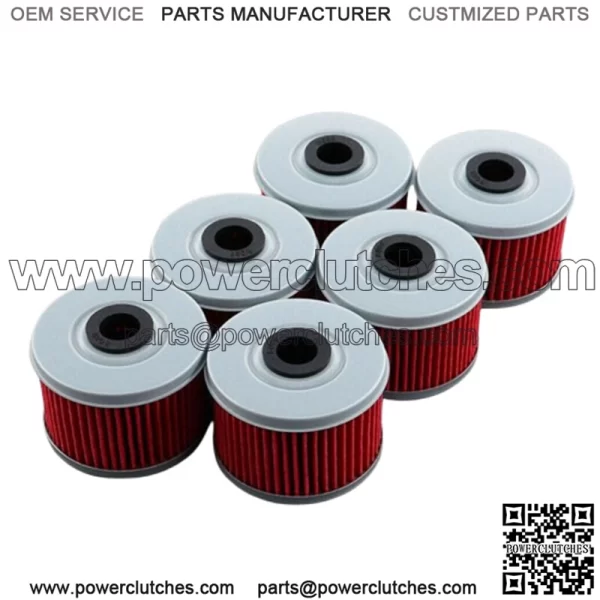 6x Oil Filter For Honda Rancher 350 420 TRX300 TRX400EX Foreman 500 Fourtrax 300 (For: More than one vehicle) - Image 2