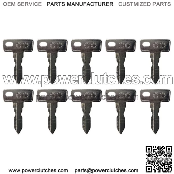 (10) Club Car DS 1982+ Gas/Electric Golf Cart Key Replacement Ignition Keys