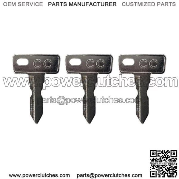 (3) Club Car DS 1982+ Gas/Electric Golf Cart Key Replacement Ignition Keys