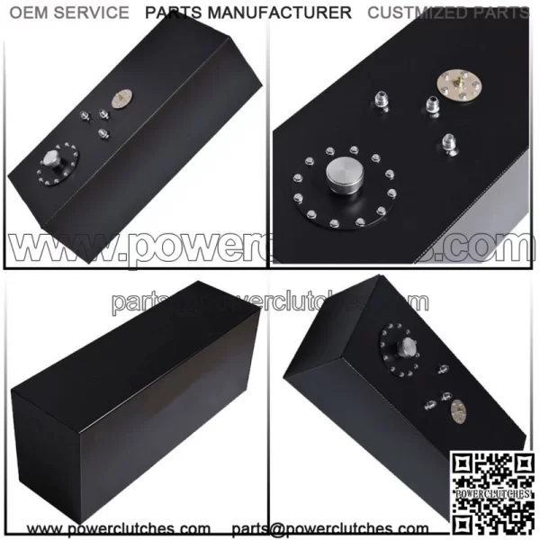 15 Gallon Race Fuel Cell Gas Tank w/ Level Sender 60L Top-Feed Slim Aluminum - Image 4