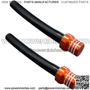 pcs Breather Hose Fuel Tank Cap One-Way Valve CNC Aluminum Breather Valve Vent Tube Universal For ATV CRF YZF RMZ KLX DRZ Pit Dirt Bike Motorcycle (Orange)