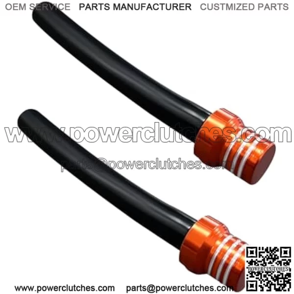 pcs Breather Hose Fuel Tank Cap One-Way Valve CNC Aluminum Breather Valve Vent Tube Universal For ATV CRF YZF RMZ KLX DRZ Pit Dirt Bike Motorcycle (Orange)