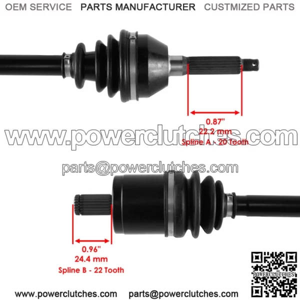 Front Right CV Joint for Polaris Sportsman 400 500 600 700 800 Mv7 2005 (for: Polaris Sportsman 800) - Image 3