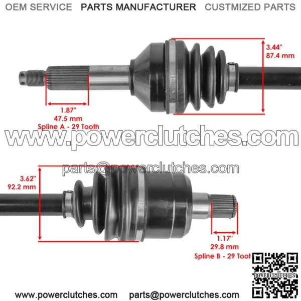 CV Axles for Kawasaki Teryx KRF800 2017-2023 Front and Rear (for: more than one vehicle) - Image 3