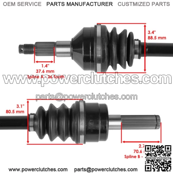 CV Axles for Kawasaki Teryx KRF800 2017-2023 Front and Rear (for: more than one vehicle) - Image 5