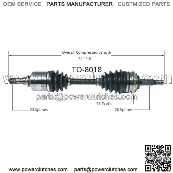 For Toyota Celica Corolla Prizm Front Left Drive Shaft (For: Toyota)