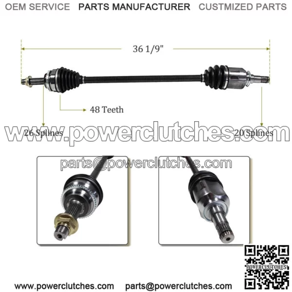 Front Right CV Joint Shaft Assembly For Toyota Corolla 1.8L L4 FWD 2009-19 (For: Toyota) - Image 2