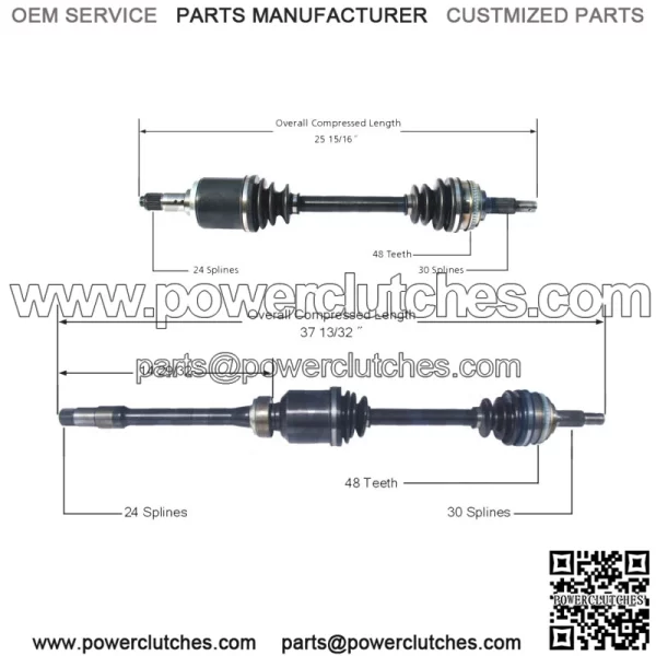 Set of 2 Front CV Half Shafts for Lexus ES300 Toyota Camry Avalon Sienna (for: Toyota)