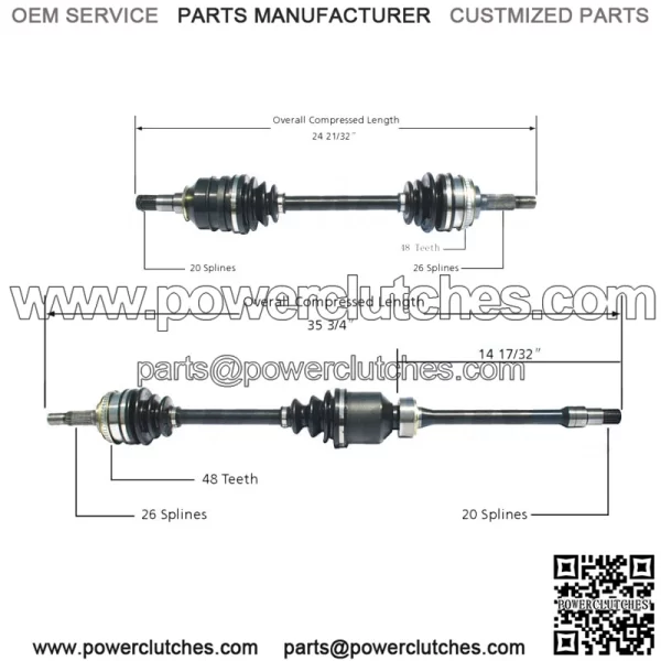 For Toyota Camry Celica GT GTS FWD Pair Front CV Half Shafts Kit (For: Toyota)