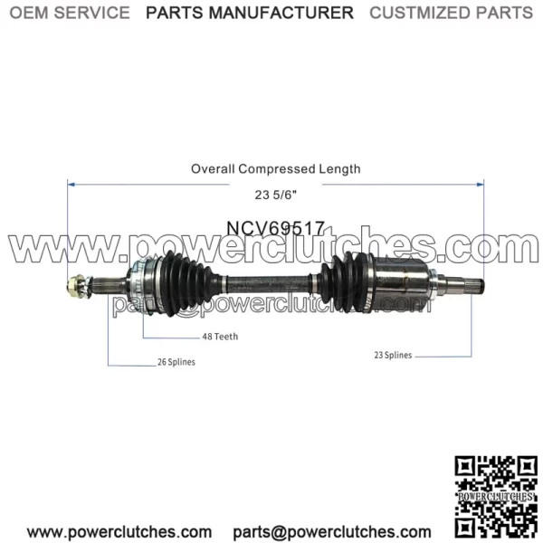 2x Front CV Joint Half Shaft Fits Toyota Corolla LE CE VE Sedan 1.8L FWD 1993-02 (For: Toyota) - Image 3