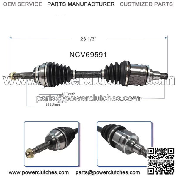 Front Left & Right CV Axle Assy For RAV4 AWD 2001-2005 NCV69591 NCV69592 (For: Toyota) - Image 2