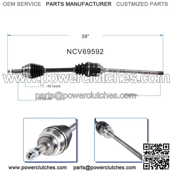 Front Left & Right CV Axle Assy For RAV4 AWD 2001-2005 NCV69591 NCV69592 (For: Toyota) - Image 3