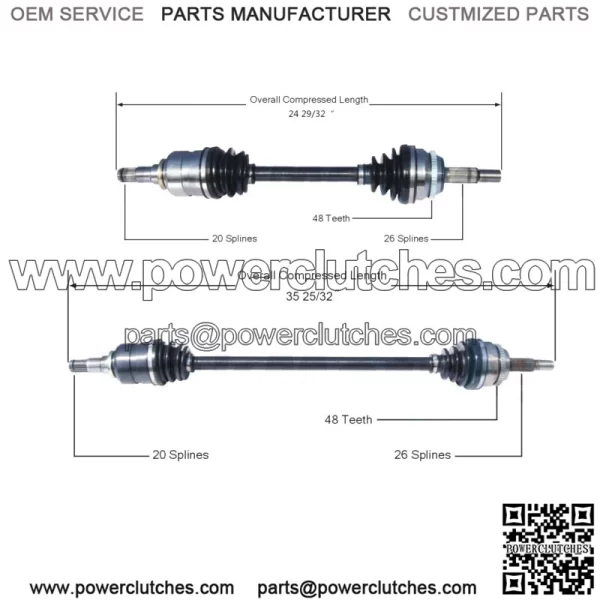 Pair of 2 Front CV Half Shafts for Toyota Corola with Manual Transmission FWD 5 Speed (For: Toyota)