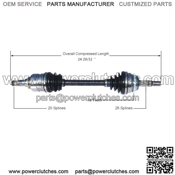 Front Left CV Joint Drive Shaft TO-8158 (for: Toyota)