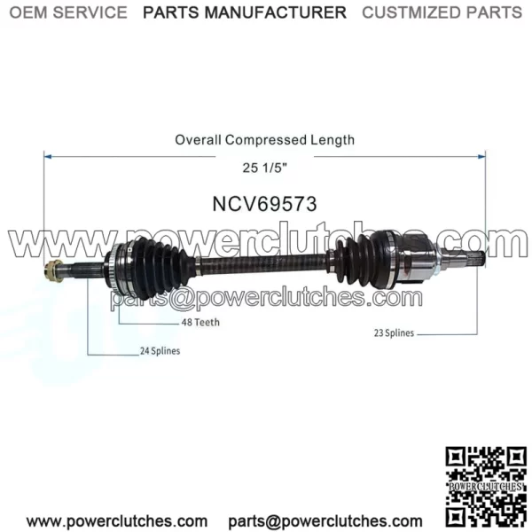 Front Left Driveshaft Assembly For Toyota Echo 2000-2003 W/ABS Scion 1.5L (For: Toyota)