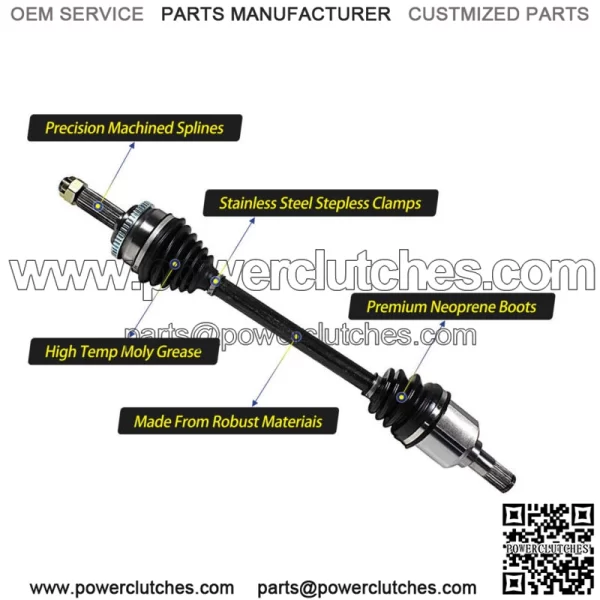 Front CV Joints Shaft Assembly for Toyota Camry 2.5L Auto Trans 2010-11 (for: Toyota) - Image 2