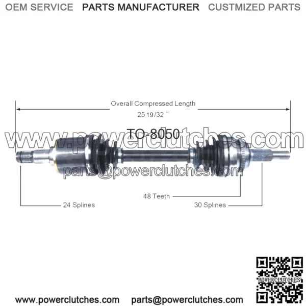 Front CV Joint Shaft Joint Left Fits Toyota Camry 2003, Lexus RX330 2004 (For: Toyota)