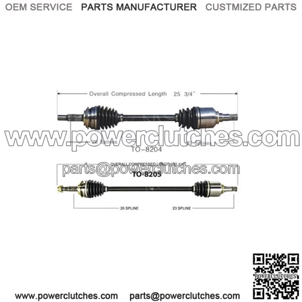 CV axle shaft front left front right set of 2 pcs for Toyota 2006-2017 (for: Toyota) - Image 2