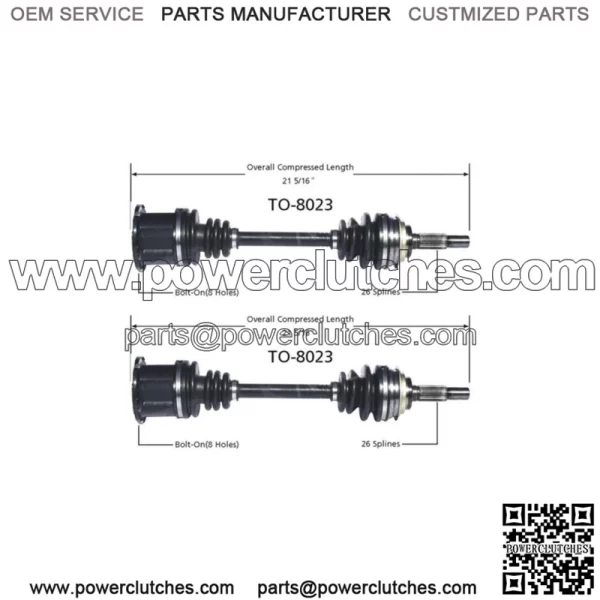 CV joint assembly front 2X for Toyota Camry FWD 1983 1984 (for: Toyota) - Image 2