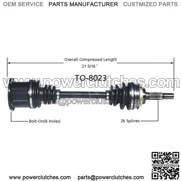 CV joint assembly front 2X for Toyota Camry FWD 1983 1984 (for: Toyota) - Image 4