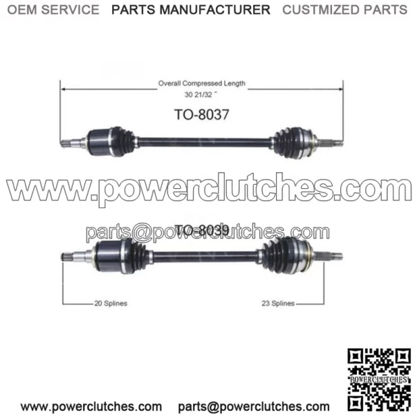 CV Half Shaft for Toyota Tercel 1983-1988 Front Left, Front Right 2pcs (For: Toyota)