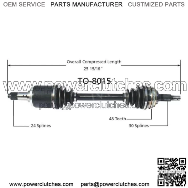 8F1DDF - Propeller Shaft Drive Shaft, Front, Driver Side, Fits 1997-2001 Toyota Avalon (For: Toyota) - Image 2