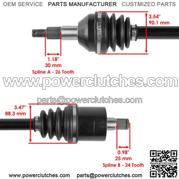 Rear Left Complete CV Joint Axle for Can-Am Outlander 650 4X4 EFI 2008-12 2017 - Image 3