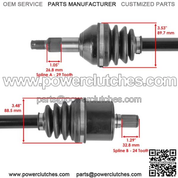 Rear CV Axle For Can-Am Defender HD8 HD9 HD10 2017-2024  Left Or Right - Image 3