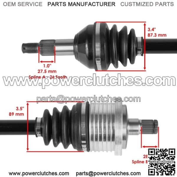 Rear CV Axle For Can-Am Maverick 1000R 4x4 2017-2018 Left Or Right - Image 3