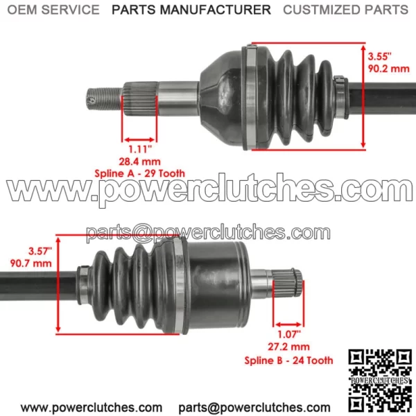 705502831 Rear CV Axles For Can-Am Defender HD10 2020-24 Left And Right - Image 3