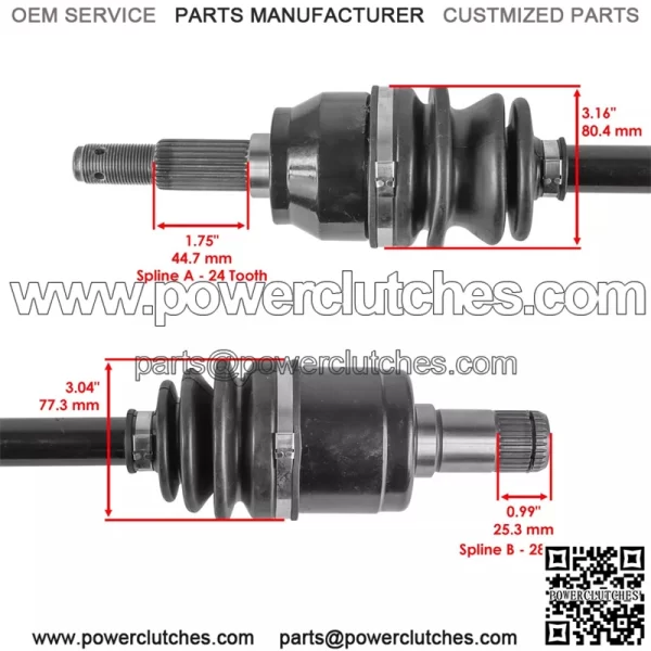 AM145320 AM140785 Rear Left CV Axle for John Deere RSX850 RSX860 - Image 2