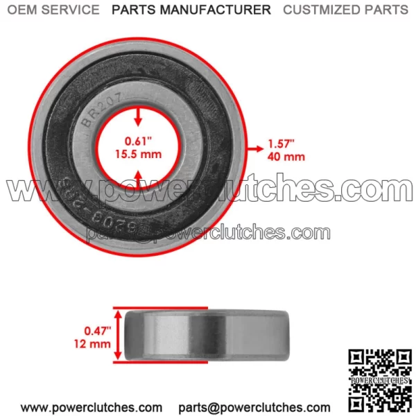 756-3115A 756-3115 Deck Pulley Bearings For Cub Cadet 208 GT 2544 GT 2550 - Image 2