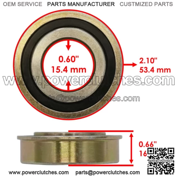 539112660 Front Wheel Fork Flanged Bearings for Jonsered for Poulan Pro Dixon - Image 2