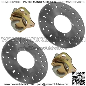 Front Left & Right Brake Caliper & Rotor for Polaris Ranger 400 HO 2011 (For: Polaris Sportsman 570)