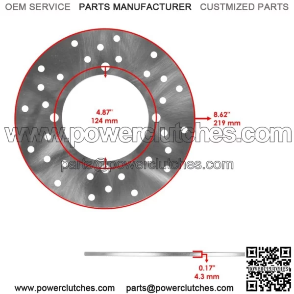 Polaris Rear Brake Disc & Master Cylinder Assembly 1912301 5248250 (For: Polaris Sportsman 570) - Image 4