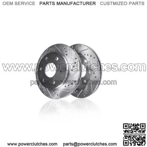 Rear Drilled Disc Rotors For Silverado 1500 LTD Tahoe Sierra 1500 Suburban Yukon (For: Chevrolet Silverado 1500)