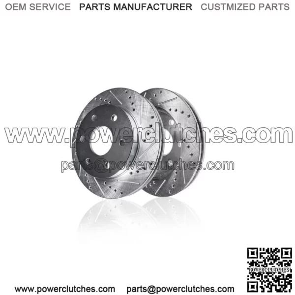 Rear Drilled Disc Rotors For Silverado 1500 LTD Tahoe Sierra 1500 Suburban Yukon (For: Chevrolet Silverado 1500)