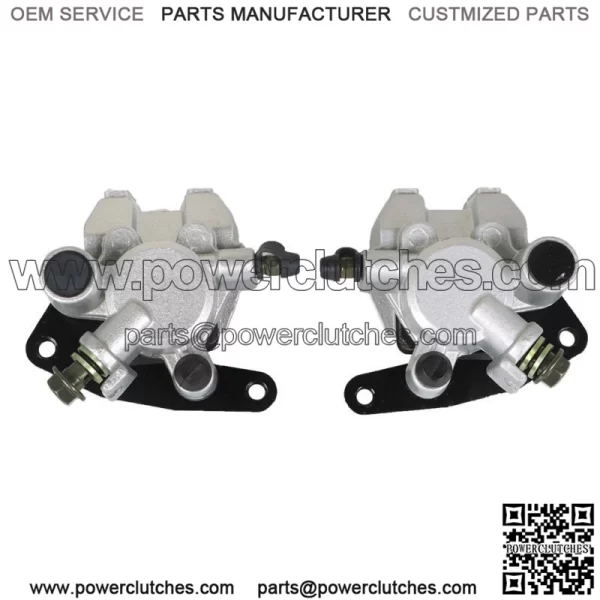 Front Brake Calipers + Brake Rotors for Yamaha Grizzly 350 YFM350G 2007-2012 NEW - Image 3