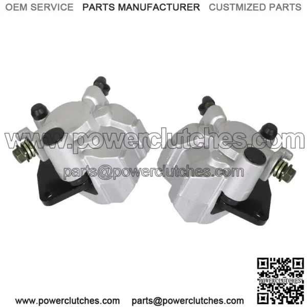 Front Brake Calipers + Brake Rotors for Yamaha Grizzly 350 YFM350G 2007-2012 NEW - Image 4