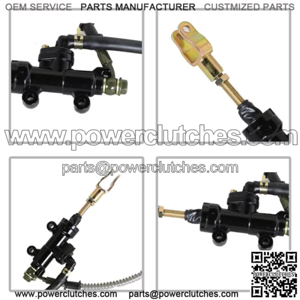 For Go Kart Golf Cart ATV Rear Hydraulic Brake Assembly Caliper Master Cylinder - Image 4