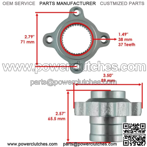 Rear Brake Rotor Disc & Hub For Yamaha Raptor 700 700R YFM700 YFM700R 2006-2013 (For: Yamaha Raptor 700) - Image 2